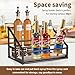 YQBRAO 2-Tier Coffee Syrup Organizer - 8 Bottle Rack for Coffee Bar, Kitchen Station - Stand and Holder for Syrup, Wine, Dressing