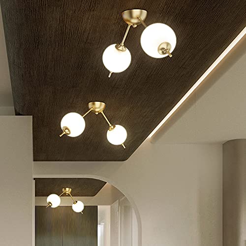 Luz de techo clásica para comedor y dormitorio con vidrio esmerilado 5