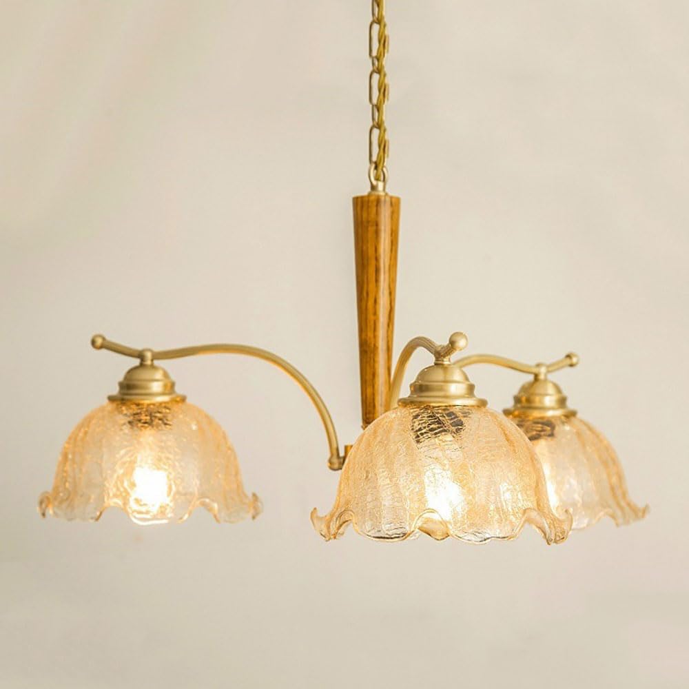 Suspension Wabi-sabi en bois et verre pour illuminer vos dîners de salle à manger
