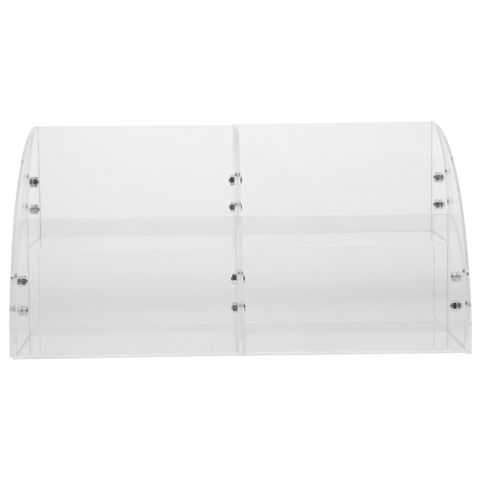 Organizer Trucco Acrilico Trasparente a 2 Livelli per Bagno