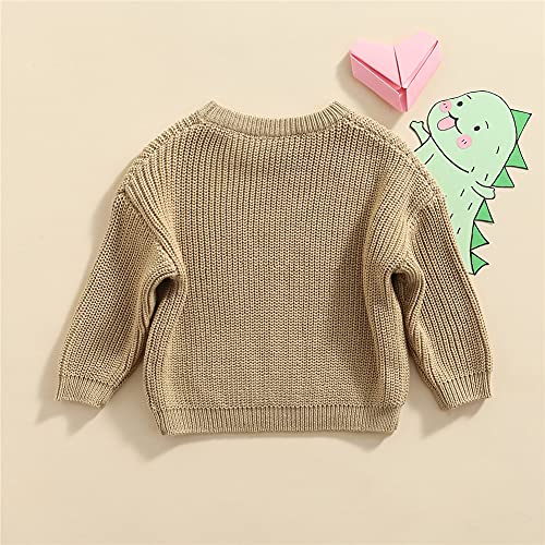 Image of Afunbaby Baby Girl Boy Knit Sweater Blouse Pullover Sweatshirt Warm Crewneck Long Sleeve Tops for Infant Toddler