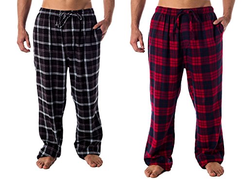 Men's (2-pack) Cotton Flannel Pajama Pant with pockets