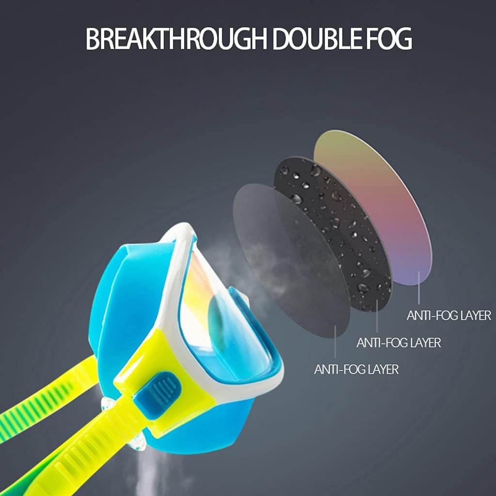 Swim Goggles for Kids Anti-fog Uv Protection Clear Wide Vision Swim Glasses with Earplug for