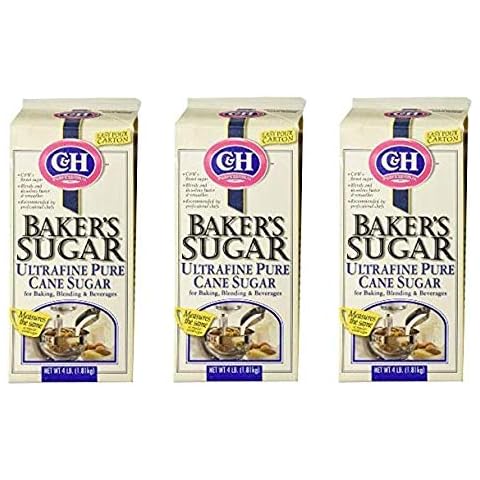 C&H Professional BAKER'S SUGAR Ultrafine 4lb (Three Pack) Cover
