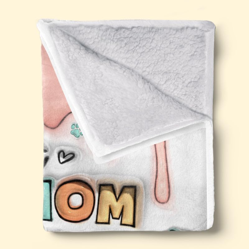 Pawfect House When I Needed A Hand, I Found A Paw Custom Photo Dog Throw Blanket with Name, Birthday Gifts for Dog Lovers Cat Lovers, Pet Blanket Gifts for Women, Dog Mom, Cat Mom Gifts, Full