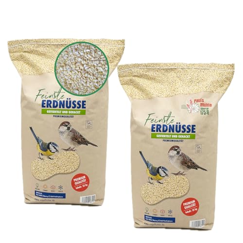 Paul´s Mühle Erdnüsse für Vögel, Erdnusskerne gehackt, 20 kg Neue Ernte 2025