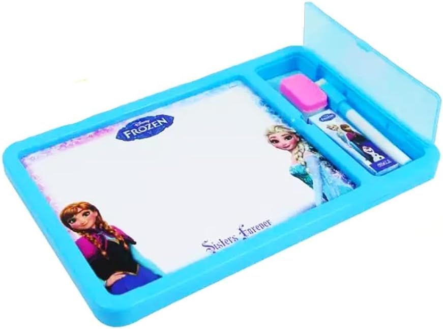 SSKR 2 in 1 Slate & Writing Board for Kids/Mind Development Toys for Kids | Double Sided Board with Marker and Chalks (Frozen Slate)