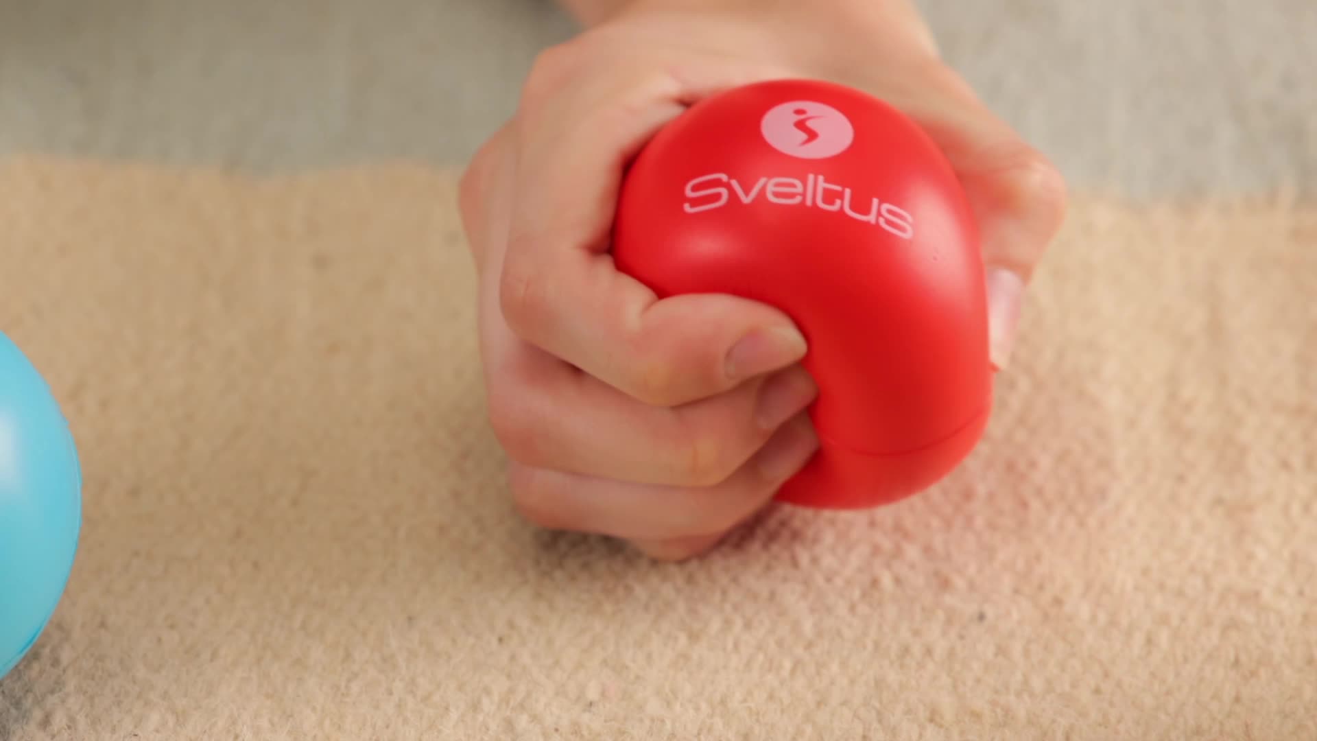 Relaxdays 6X Palline da Allenamento, da Premere, Antistress, Potenziamento, Sacchetto, Diametro 5cm, Giallo Rosso Verde