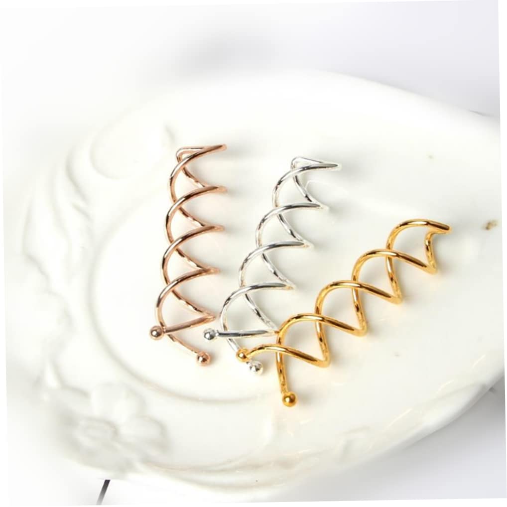 Spiral Hair Pins Spin Hair Pins Spiral Twist Hair Pins Twist Screw Hair Clips Round Hair Accessories for Women DIY Hair Style (Gold) 10PCS. : Beauty & Personal Care