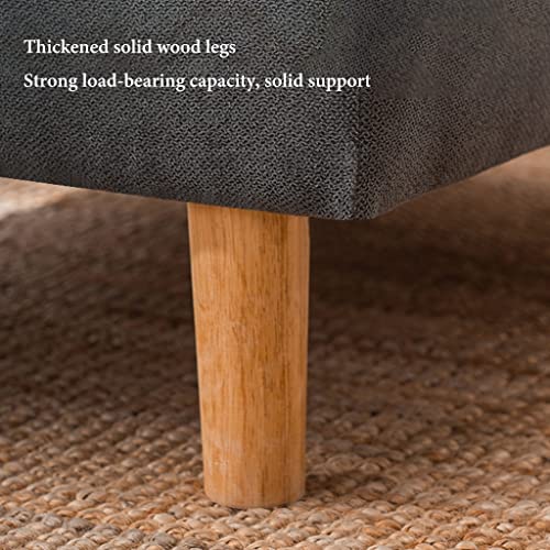 Reposapiés rectangular verde con patas de madera para taburete de tocador 7