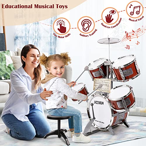 m-zimoon-Kids-Drum-Kit-Jazz-Kids-Drum-Set-5-Drums-Musical-toy-Instruments-Upgraded-Band-Rock-Sets-with-Stool-Pedal-Cymbal-and-Drumsticks-Toys-Gift-for-Beginners-3-4-5-6-7-8-9-Year-Old-Boys-Girls