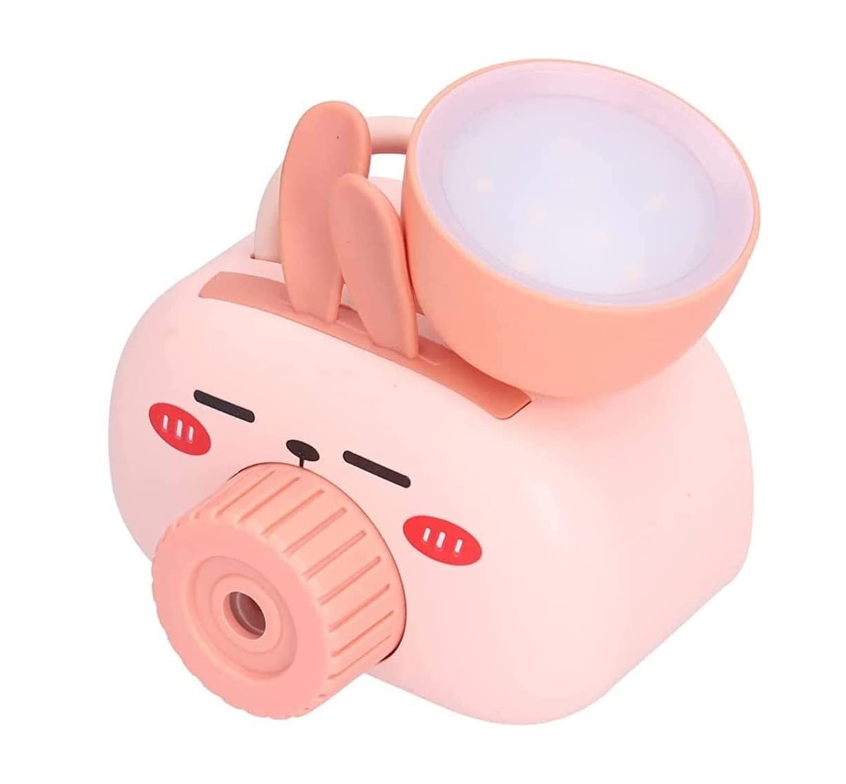Lámpara Escritorio Lámpara De Escritorio LED Mesa Ajustable Encantadora, Carga USB Lindo con Sacapuntas para Hacer La Tarea Protección Ocular(Pink)