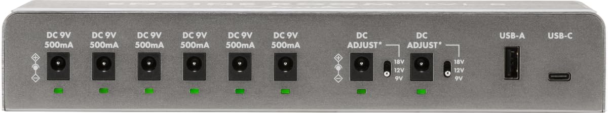 Fender »ENGINE ROOM LVL8 POWER SUPPLY« Alimentazione centrale per i pedali effetti - 6x 9V/DC 500mA / 2x 9V/12V/18V (commutabile)
