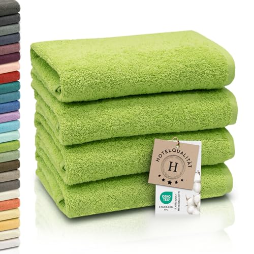 ZOLLNER 4er Set Handtücher - weiche und saugstarke Gästehandtücher -...