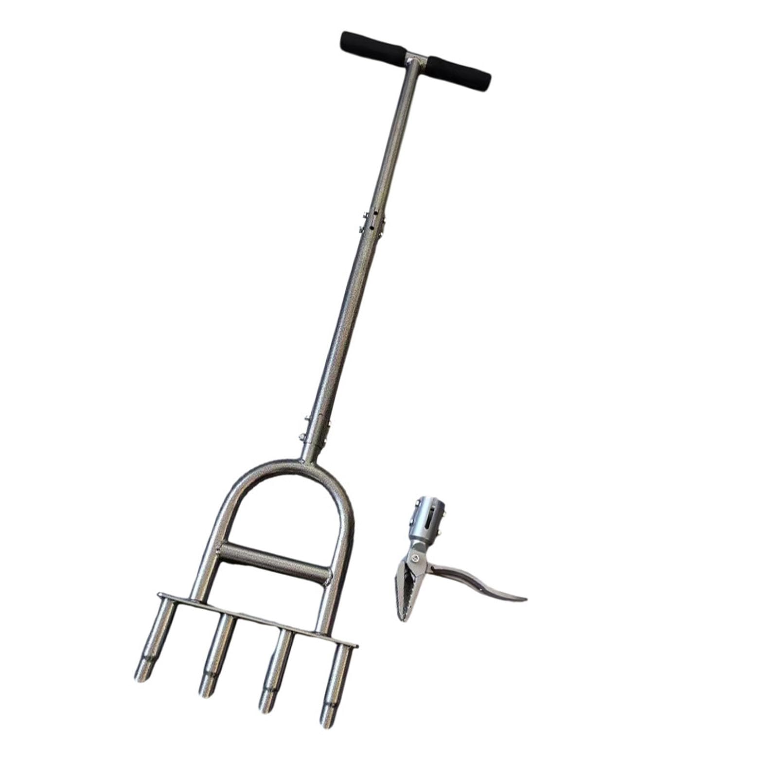 Ensemble d'outils de plantation en acier au carbone robuste comprenant un outil de perçage et un extracteur de racines pour l'entretien de la cour et du jardinage