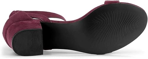 Miniatura 6 de Allegra K Sandalias de tacón bajo con correa de tobillo para mujer