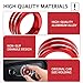 for 2024 2025 2026 Buick Envista Accessories - DvlynAuroa 5-Piece Aluminum Alloy Knob Cover Trim Kit (Red) Fit Push Start/AC/Headlight Switch, Interior Upgrade, Knob Protection & Tool-Free Install