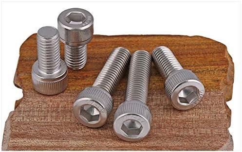 Ochoos DIN912 316 Stainless Steel Bolts high Strength hex Socket Screws M8 M10 M12 Screws Twill Cylindrical Head Bolts - (Dimensions: M12X35 4pcs)