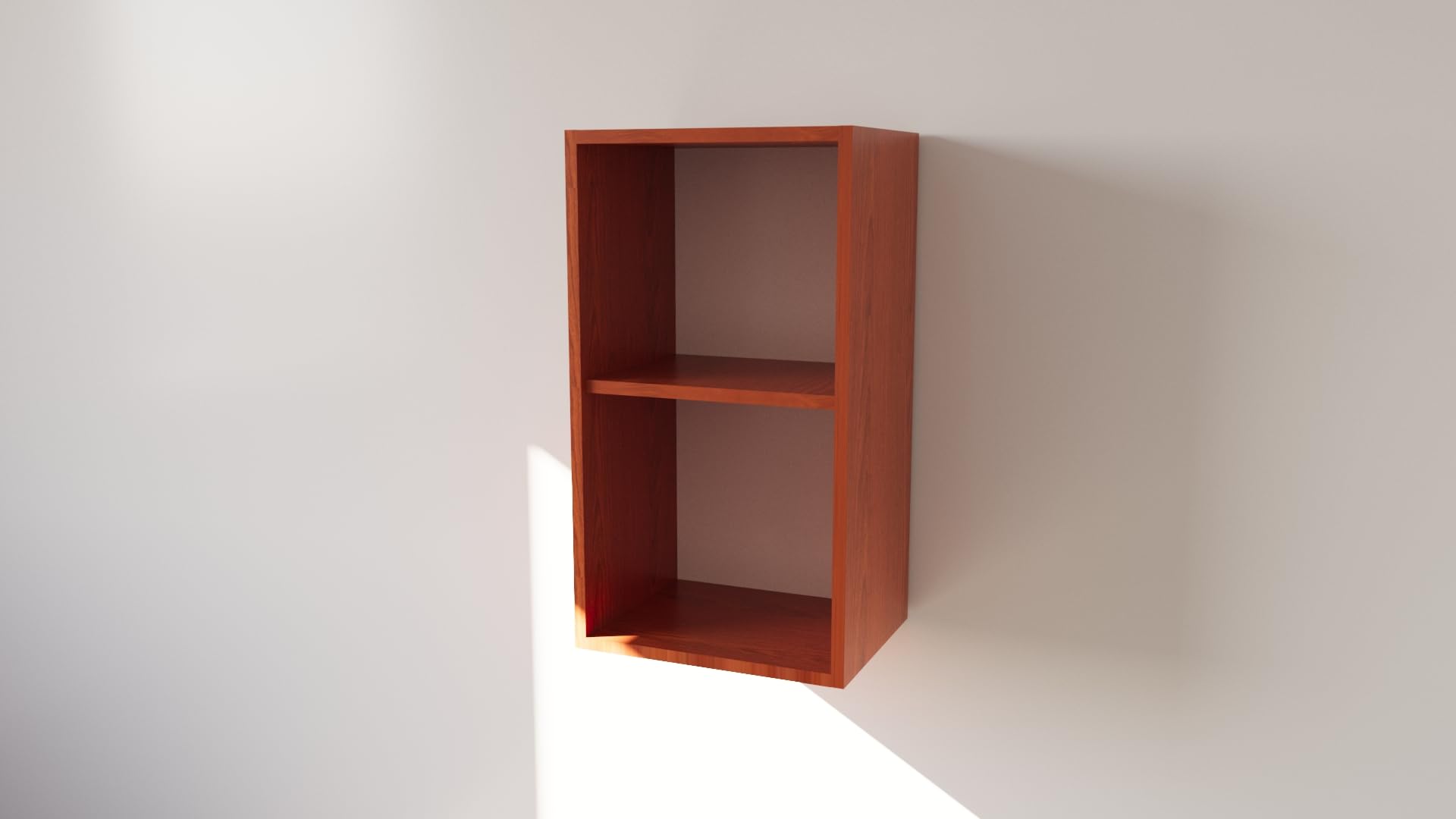 CALANDRELLI - Pensile Cucina in Legno Nobilitato Ciliegio Mobile Alto con 1 Anta, Pensile Componibile Moderno Made in Italy (Altezza 72XLarghezza 60XProfondità 33 centimetri)