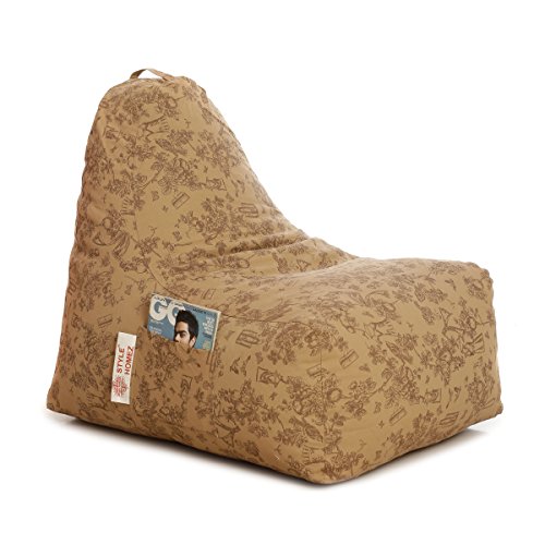 Image of Style Homez Hackey Cotton Canvas Abstract Printed Bean Bag XXL Size Filled with Beans Fillers
