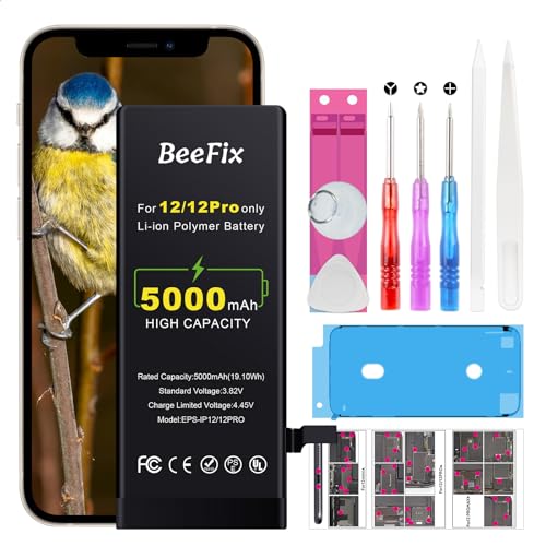 Akku für iPhone 12/12 Pro 5000 mAh hohe Kapazität mit Reparaturwerkzeugen