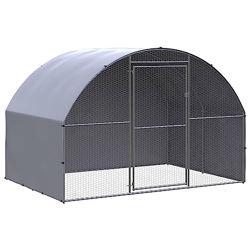 ADWOA Gallinero de Exterior de Acero galvanizado 3x2x2 m Pajareras Exterior En Jardin Chicken Coop