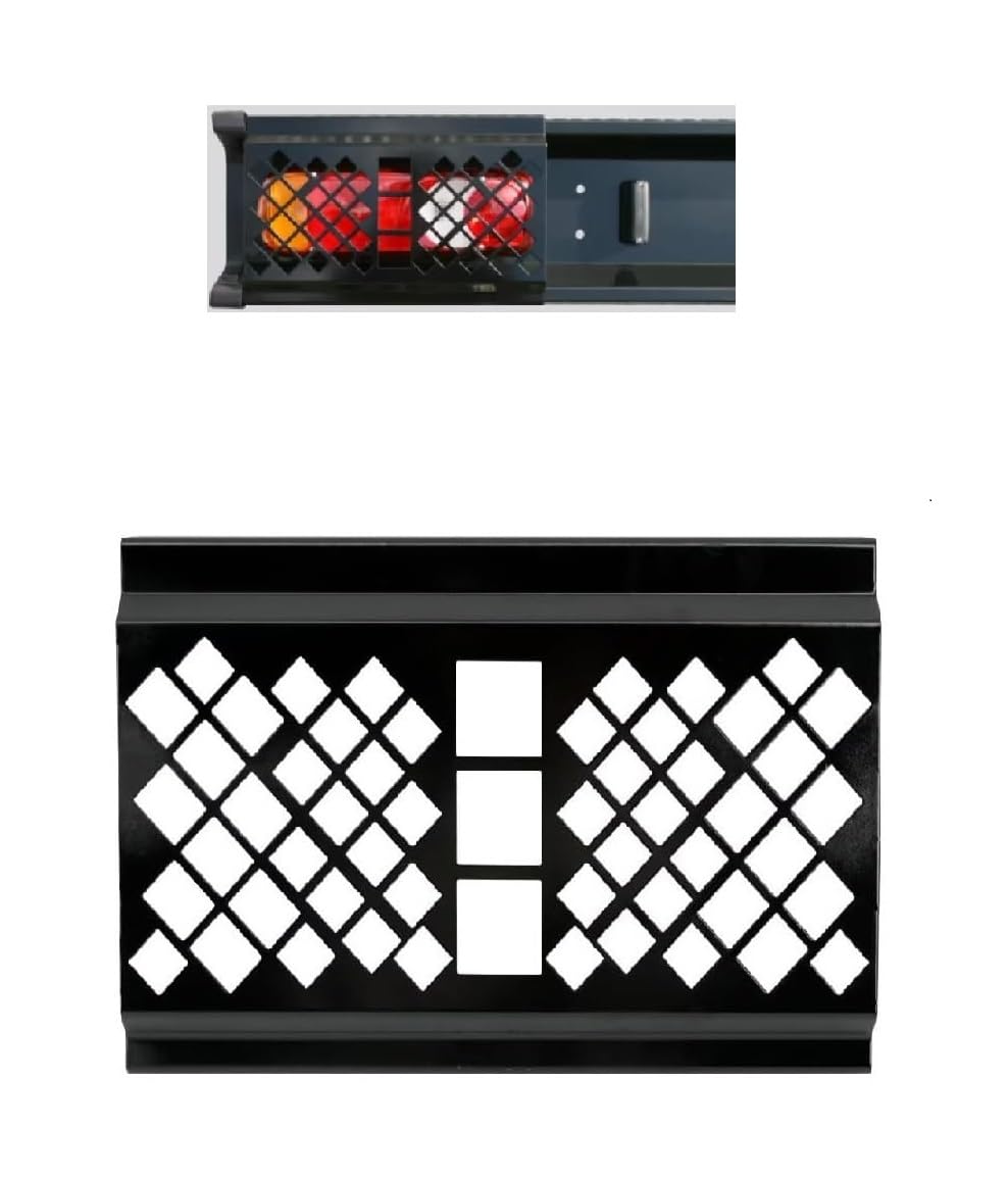 GRIGLIA NERA PARASASSI PROTEZIONE FANALE POSTERIORE ADATTO A NISSAN CABSTAR RENAULT MASCOT 370X230 MM