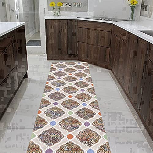 Tapis de coureur en polyester mou décor d'accueil lavable