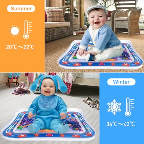 Wassermatte Baby Spielzeug, Sensorische Wasser Spielmatte, Aufblasbare Wassermatte Wasserbett für Haustier, Sensory Water Playmat für Katzen Hunde, Wassermatte Sensorisches Spielzeug für Kinder