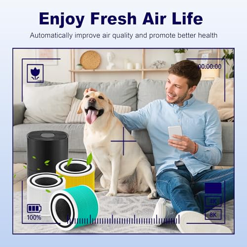 Image of 240 Replacement Filter Compatible with 240 Air Purifier, 3-in-1 High-Efficiency Filtration with Activated Carbon for Air Pollutants, Odor and Smoke, 1 Pack, White