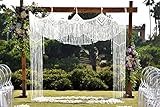 kiido Large Macrame Wedding Backdrop(78' W x 86' L) for Arbor/Arch Bohemian Wall Hanging Decor Boho Doorway/Window Curtains Room Divider