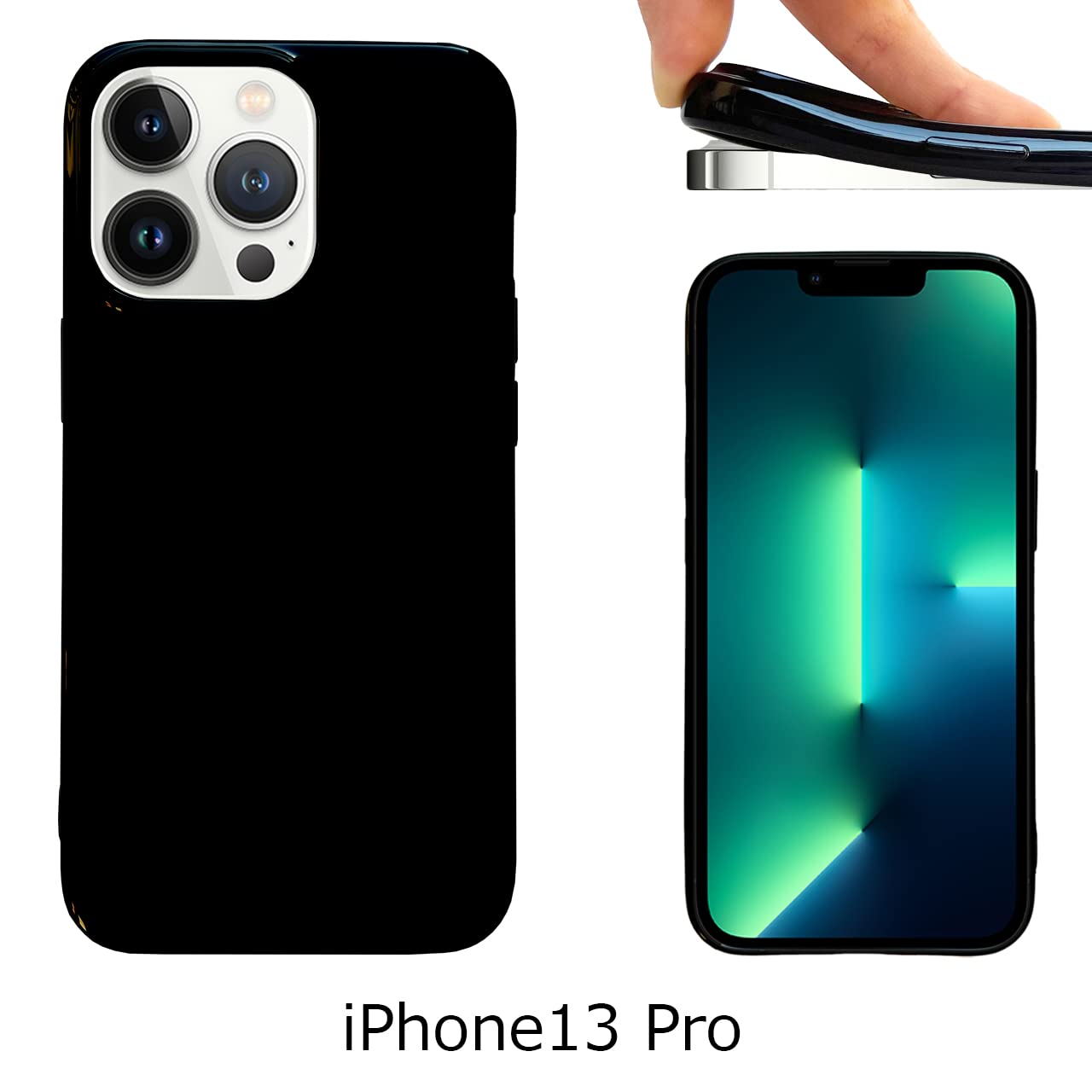 iPhone13 pro ブラック　ソフトカバー付 Amazon.co.jp: iPhone 13 Pro【 黒TPU 】 ソフトケース ソフト