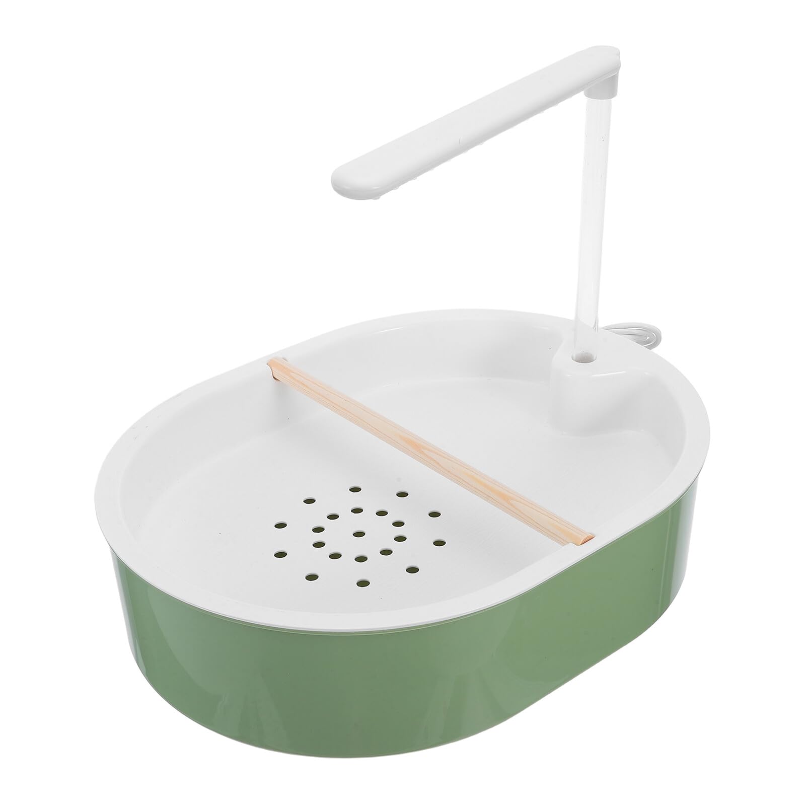 TOYANDONA Vasca da Bagno Automatica per Uccelli Conuri con Pompa Silenziosa e Flusso Regolabile, Fontana Doccia Interna per Pappagalli e Inseparabili, Accessorio Bagno per Gabbia Facile