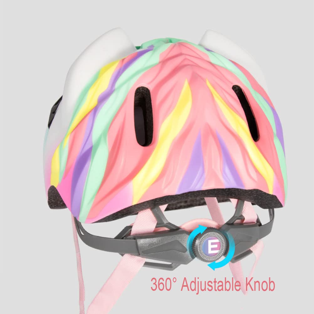 Kinder Fahrradhelm für Mädche, Einhorn Kinderhelm Verstellbarer Skateboardhelm Multisporthelm Kinderkopfschutz Schutzausrüstung für Scooter Fahrrad Rollerblade Longboard Hoverboard Inline-Skating