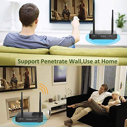HDMI Wireless Extender, Ansten 660ft /200m Wireless AV Transmiiter and Receiver with Loop-Out Support 1080P@60Hz Full HD IR Passback Transmit Video Audio from PC, Netflix, YouTube, Xbox to HDTV/Pro