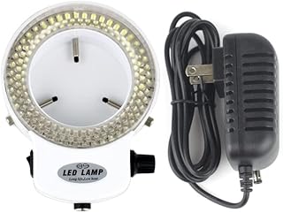 144 LED miniscope ring light ring light 0-100% adjustable lamp for miniscope ring light AC 110V-220V (Color : White)