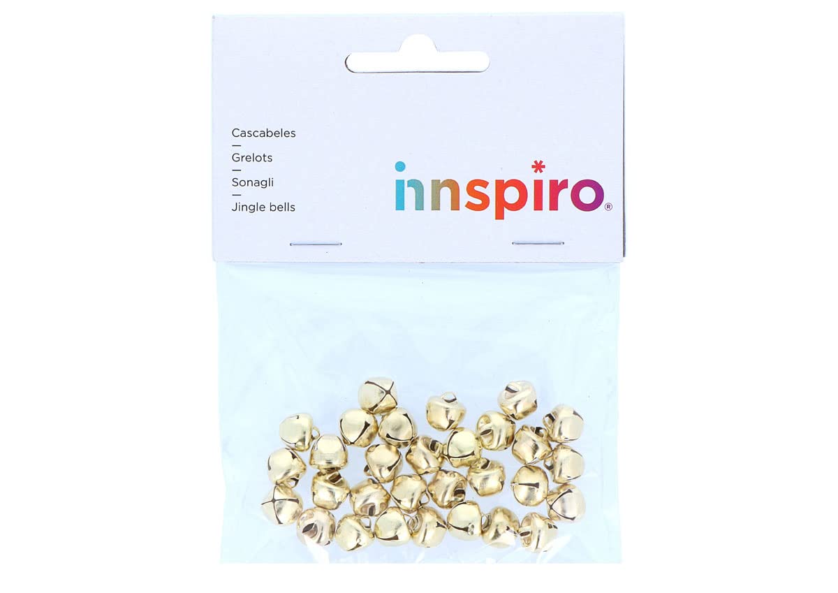 INNSPIRO Cascabeles kolor złoty 10mm 30 sztuk do rękodzieła