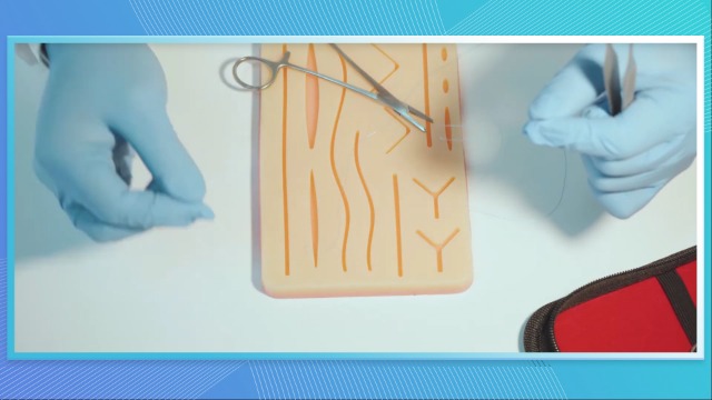 Image of Suture Practice Kit,Silicone Suturing Pad with Wound Closure Trainer for Nursing,Vet and Medical School Training,Education Only.