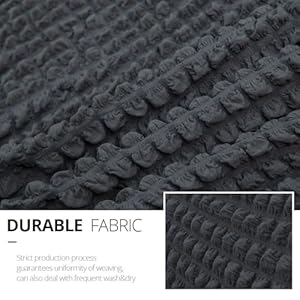 NICEEC Sofa Slipcovers Dark Grey Couch Covers Washable Stretch Fitted Sofa Cover for 3 Cushion Couch Universal 3 Seat slipcover Durable Furniture Protector with Skirt Country Style