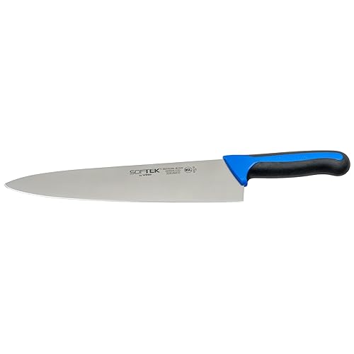 Sof-Tek, cuchillo de cocina de 10 pulgadas, mango de agarre suave, platanegroazul