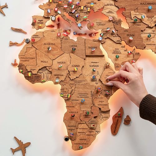 Enjoy The Wood LED 3.0 World Map