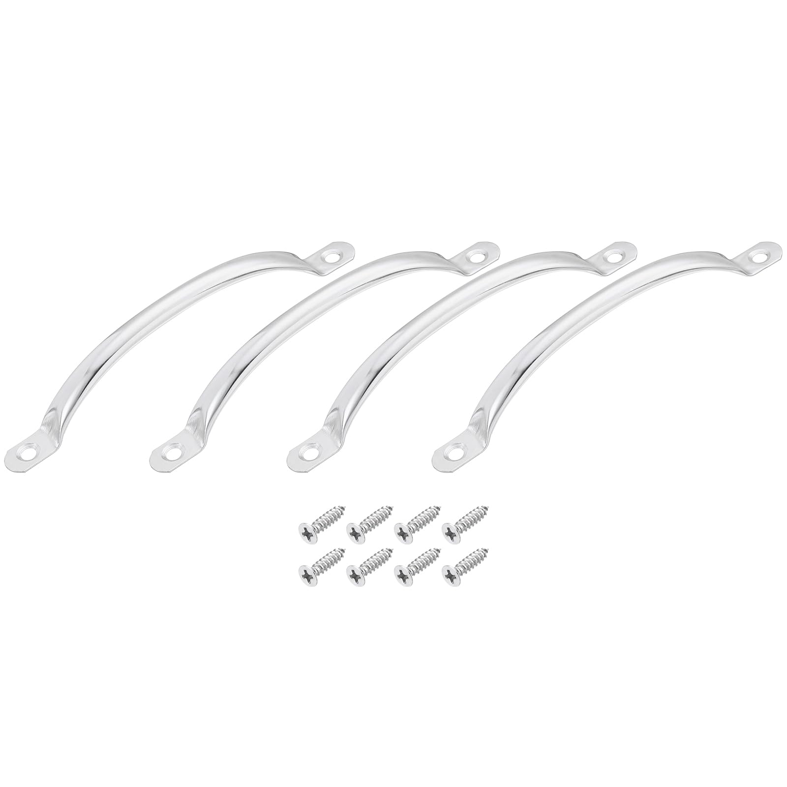 uxcell Stainless Steel Door Pull Handles, 4Pcs 145mm/5.71" Long Door Handle with Screws Cabinet Drawer Hardware Handles Pulls