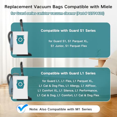12 Pack TU Dust Bags for Miele Pure Air TU 3D Vacuum Cleaners Bag - image 2