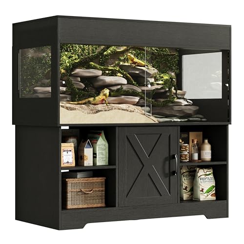 Image of Herture 120 Gallon Reptile Tank with Stand, 4x2x2 Terrarium Enclosure