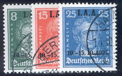 Goldhahn Deutsches Reich Nr. 407-409 gestempelt Internationales Arbeitsamt" Briefmarken für Sammler