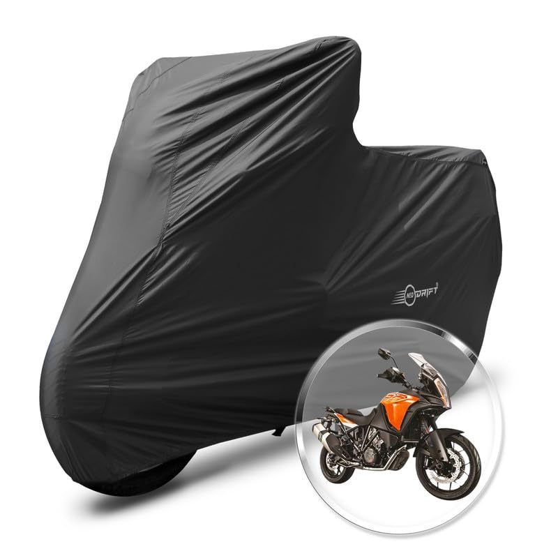 Image of Neodrift 'NeoMax' Bike Cover for KTM Adventure 390 (All-Weather Motorcycle Protection, Water & UV Resistant, Dustproof, Windproof) (Color-Black)