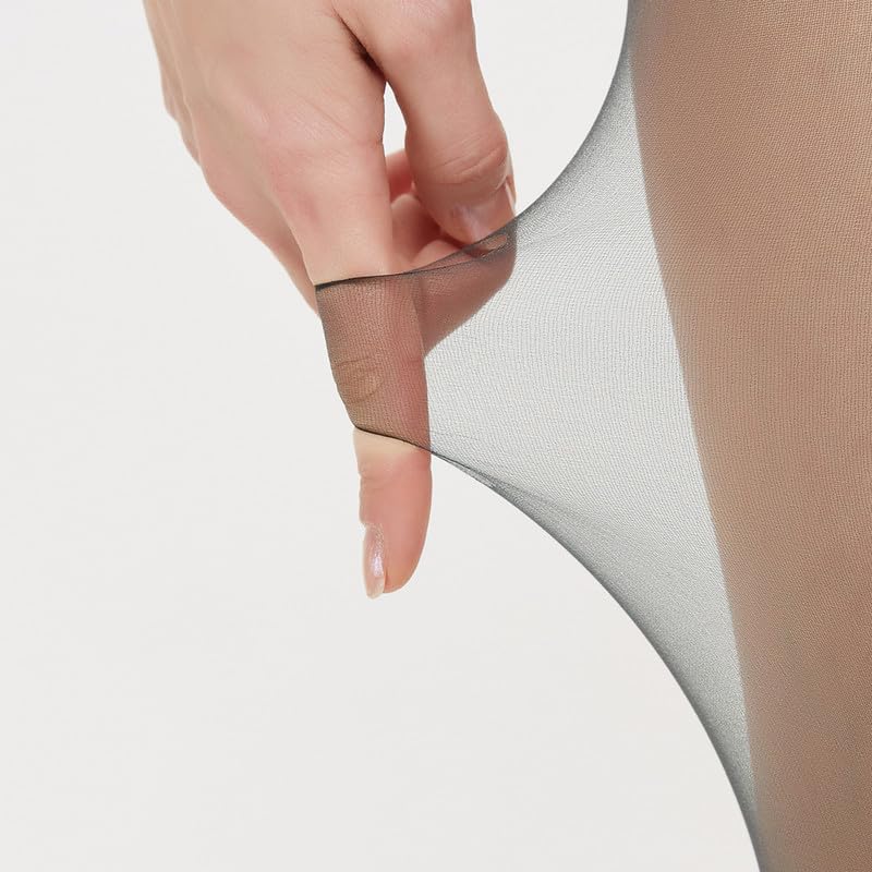 5Pairs Rip Resistant Sheer Tights for Women - 20 Denier Control Top with Reinforced Toes Pantyhose2