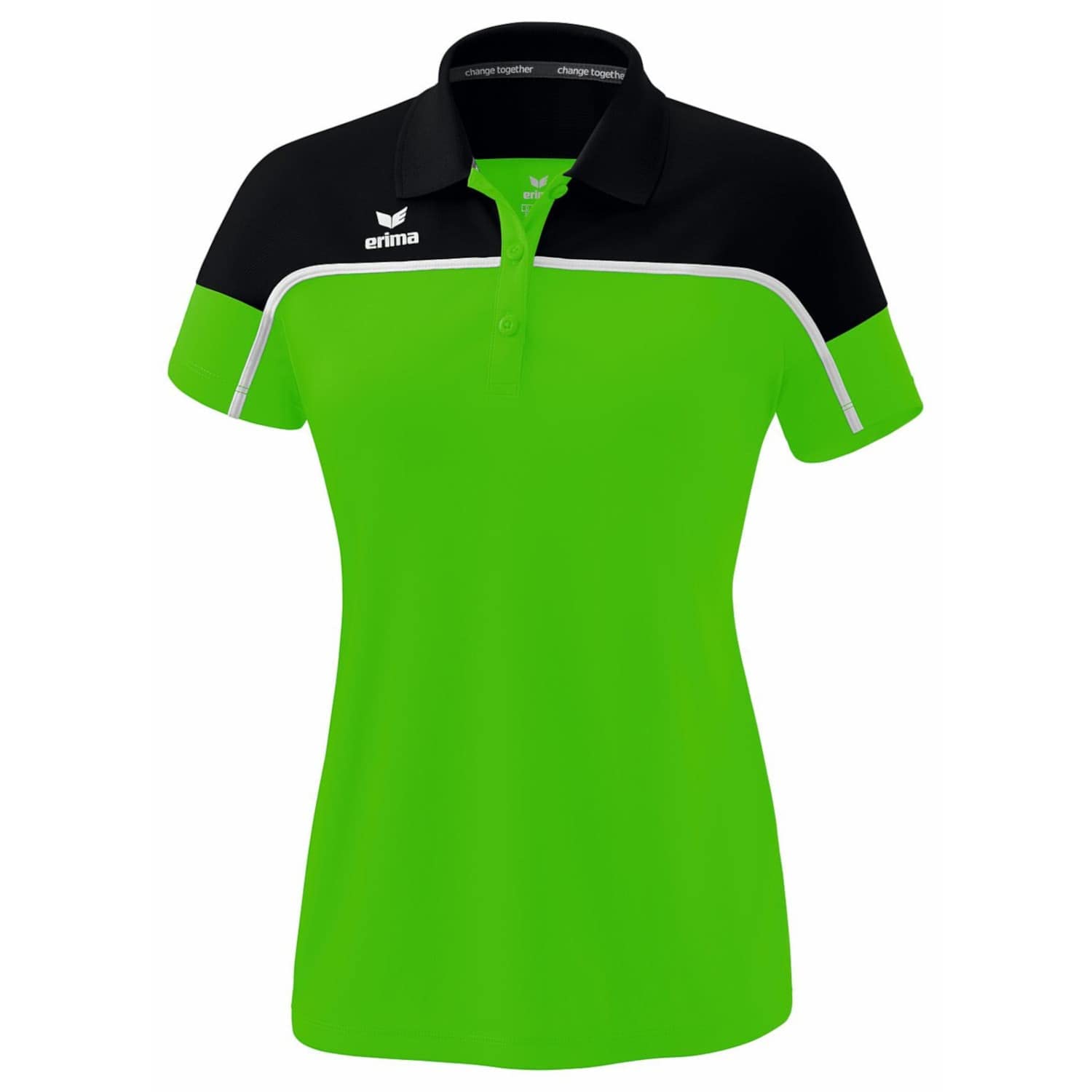 Erima Women's „Change Polo Shirt, Green/Black/White, 42