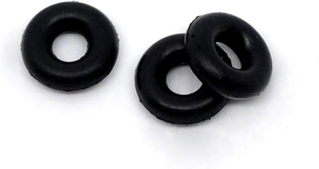 Pack of 50 Black Rubber/Silicone Beads Stopper 6mm O Rings for Bracelets. for Jewellery Crafts and Art
