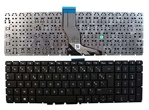 Clavier de Remplacement HP Pavilion 15-ab004la avec Touches Noires AZERTY
